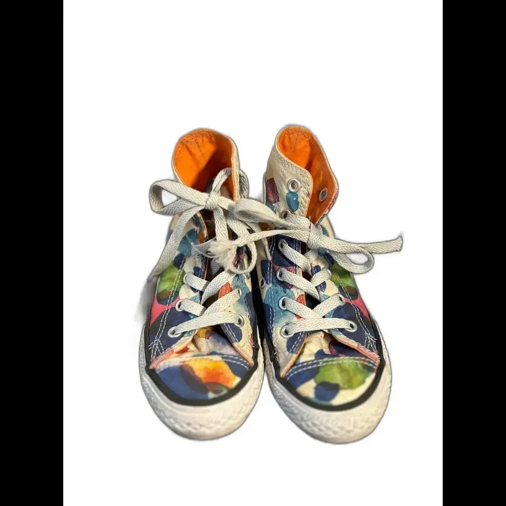 Converse All Star High Tops Watercolor Polka Dot‎ Kids size Y12